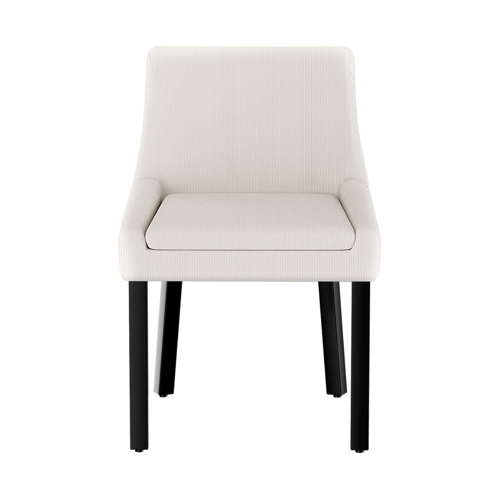 Artiss Dining Chairs Set of 4 Corduroy Wooden Beige 3