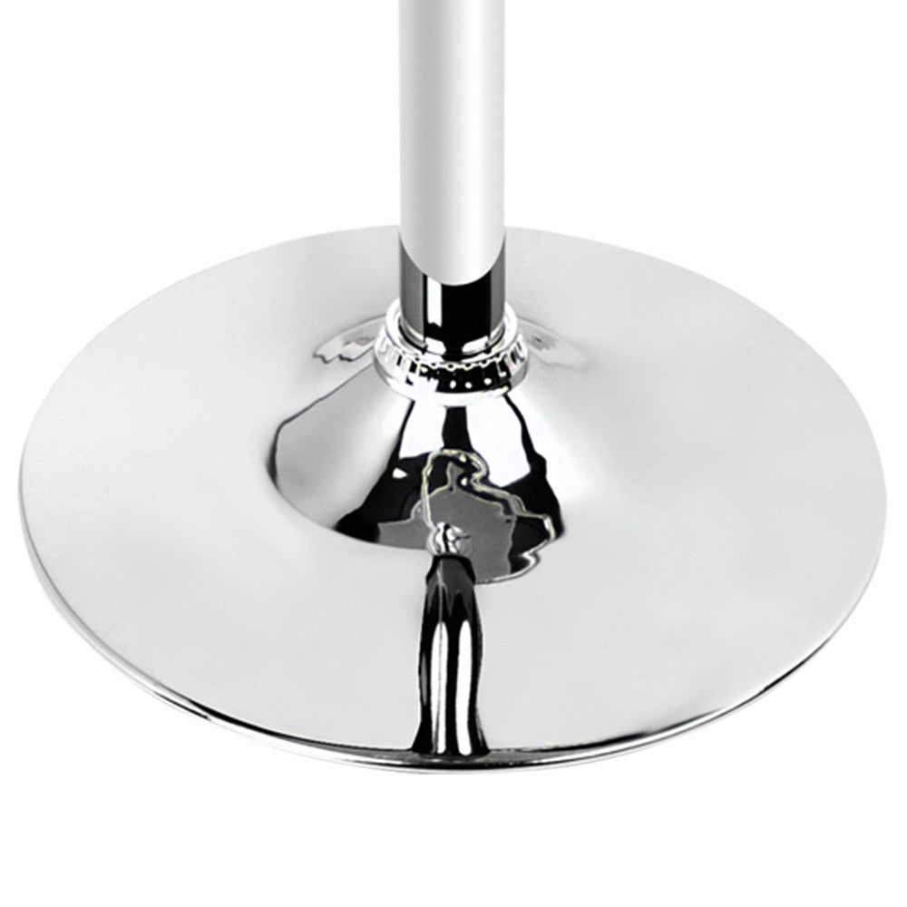 Artiss Bar Table Gas Lift Round White 3