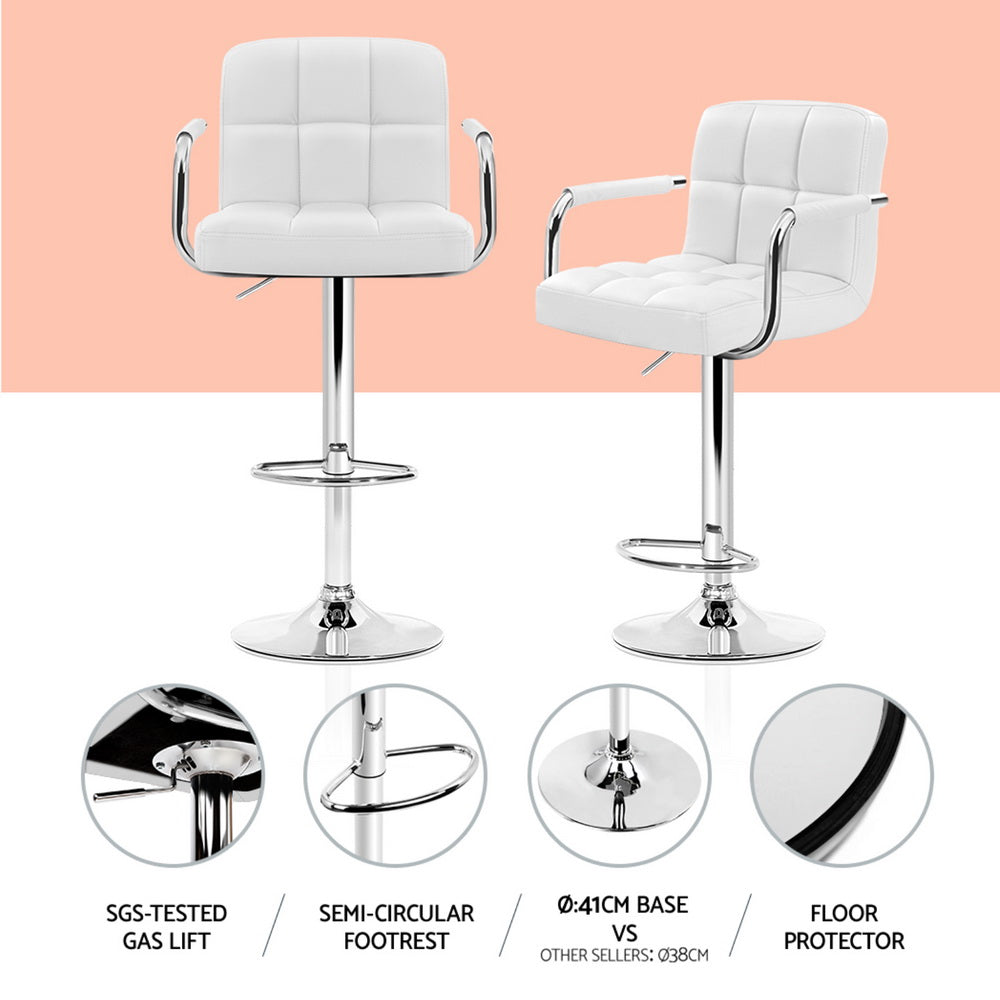 Artiss Bar Table and Stools Set Dining Desk Kitchen Chairs Cafe Pub 6