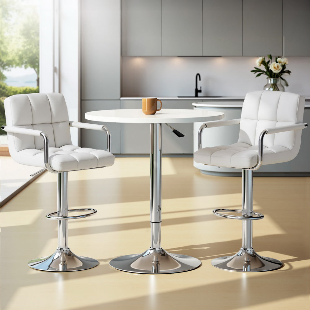Artiss Bar Table and Stools Set Dining Desk Kitchen Chairs Cafe Pub 7