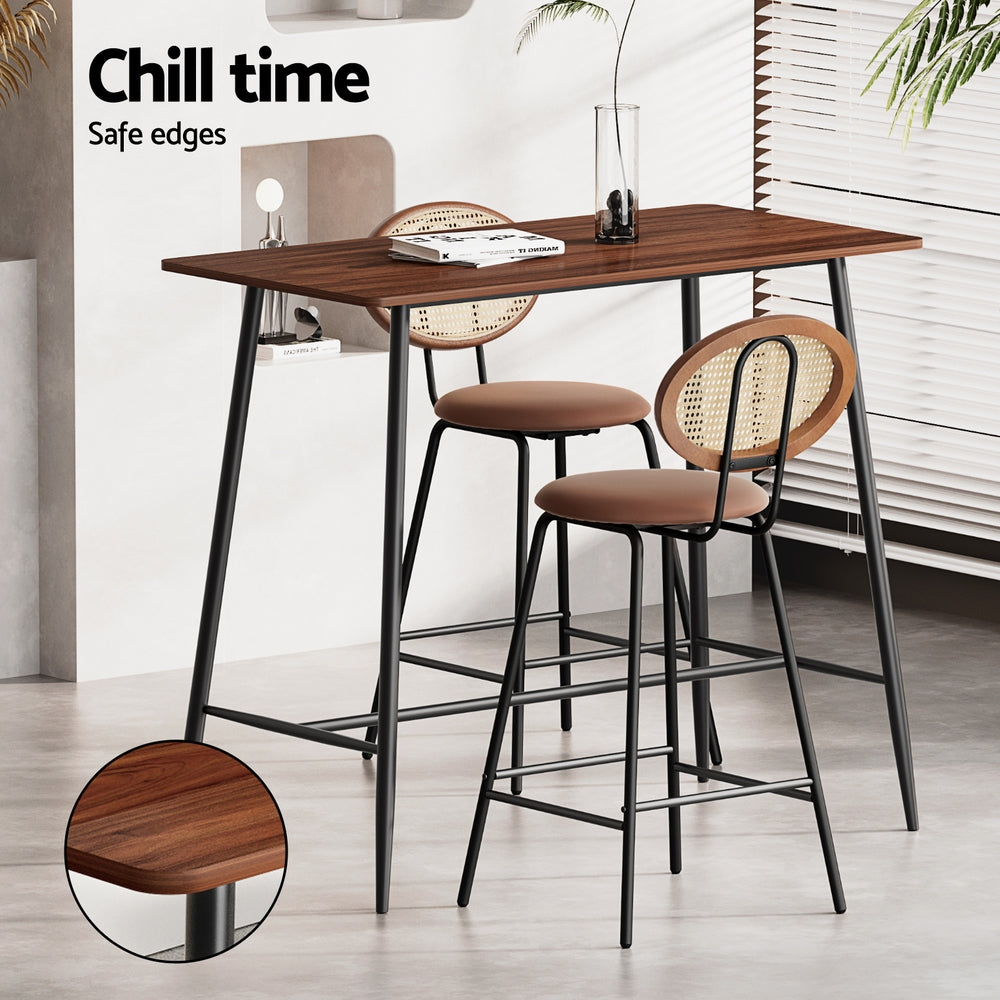 Artiss Bar Table Stools Set Dining Desk Industrial Kitchen Chairs Cafe Pub 5