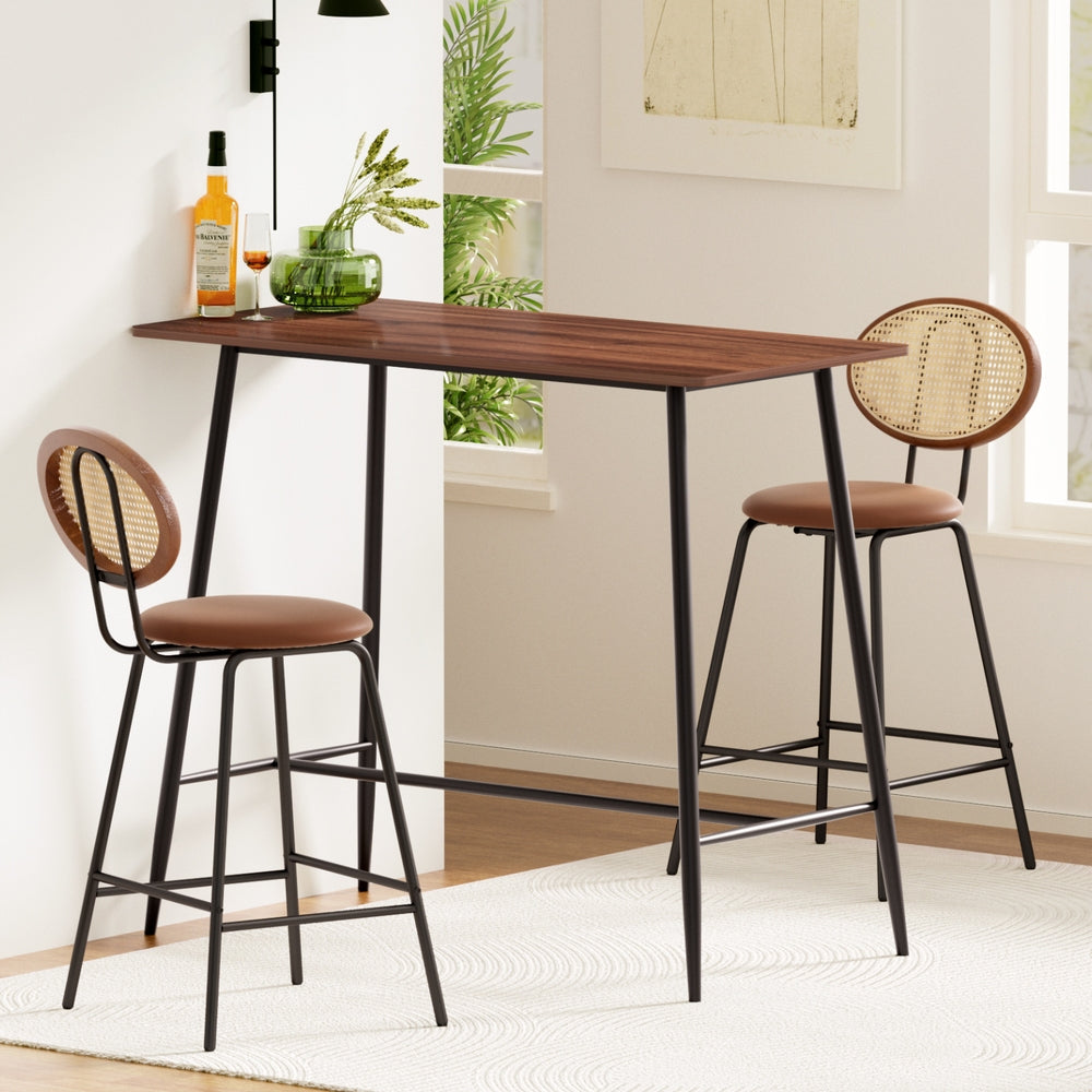 Artiss Bar Table Stools Set Dining Desk Industrial Kitchen Chairs Cafe Pub 8