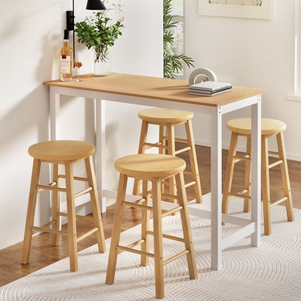 Artiss Bar Table and Stools Set Dining Desk Kitchen Chairs Cafe Pub 8