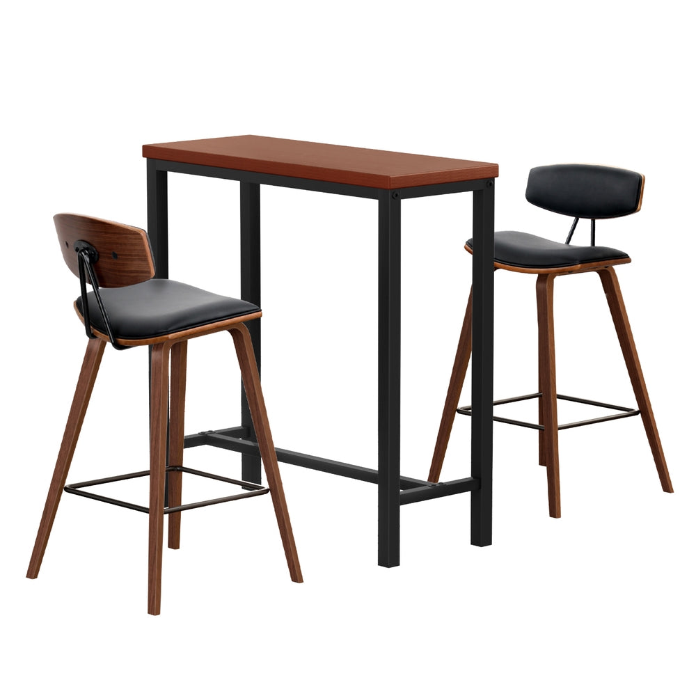 Artiss Bar Table and Stools Set Dining Desk Kitchen Chairs Cafe Pub 3