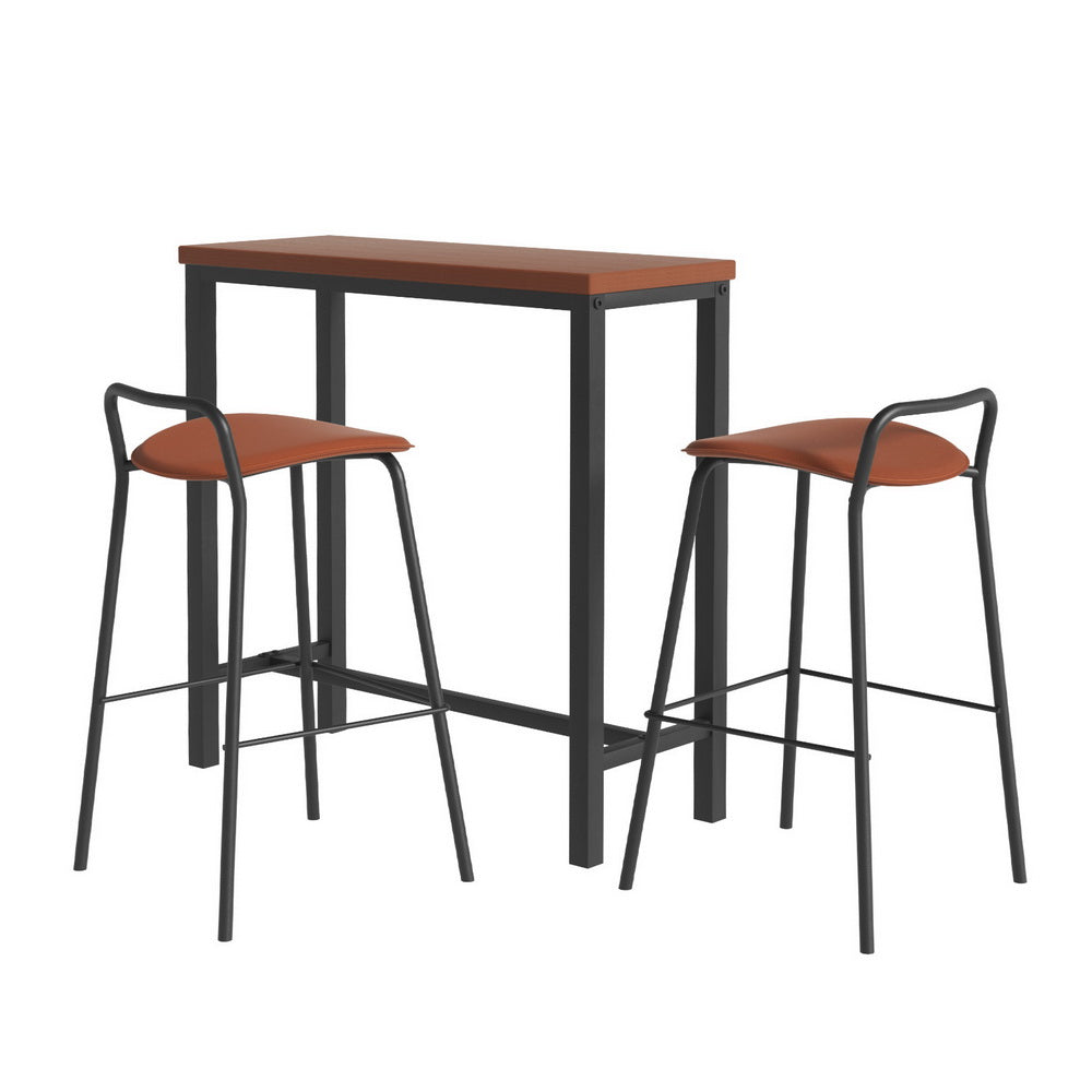Artiss Bar Table and Stools Set Dining Desk Kitchen Chairs Cafe Pub 3
