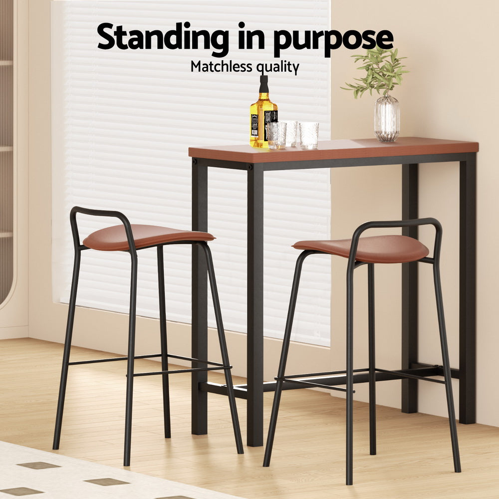 Artiss Bar Table and Stools Set Dining Desk Kitchen Chairs Cafe Pub 6