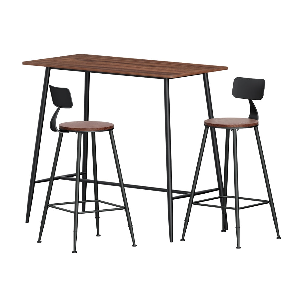 Artiss Bar Table and Stools Set Dining Desk Kitchen Chairs Cafe Pub