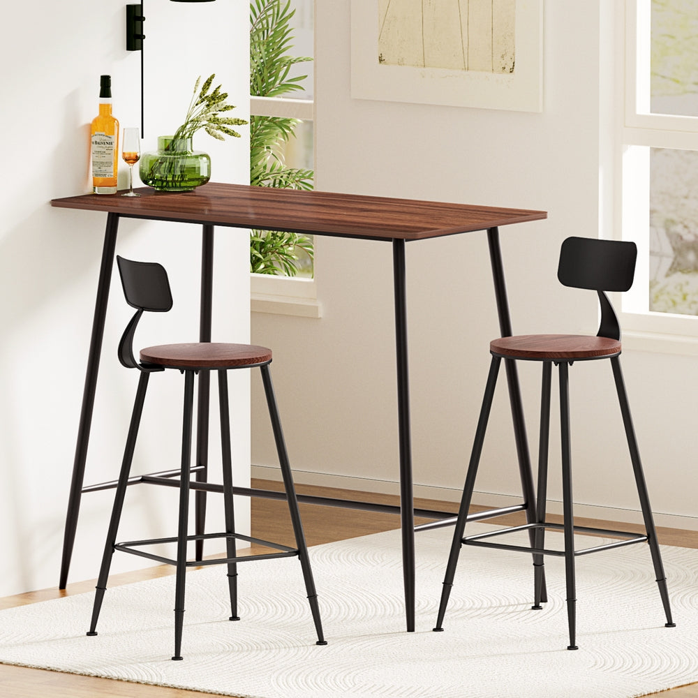 Artiss Bar Table and Stools Set Dining Desk Kitchen Chairs Cafe Pub 8