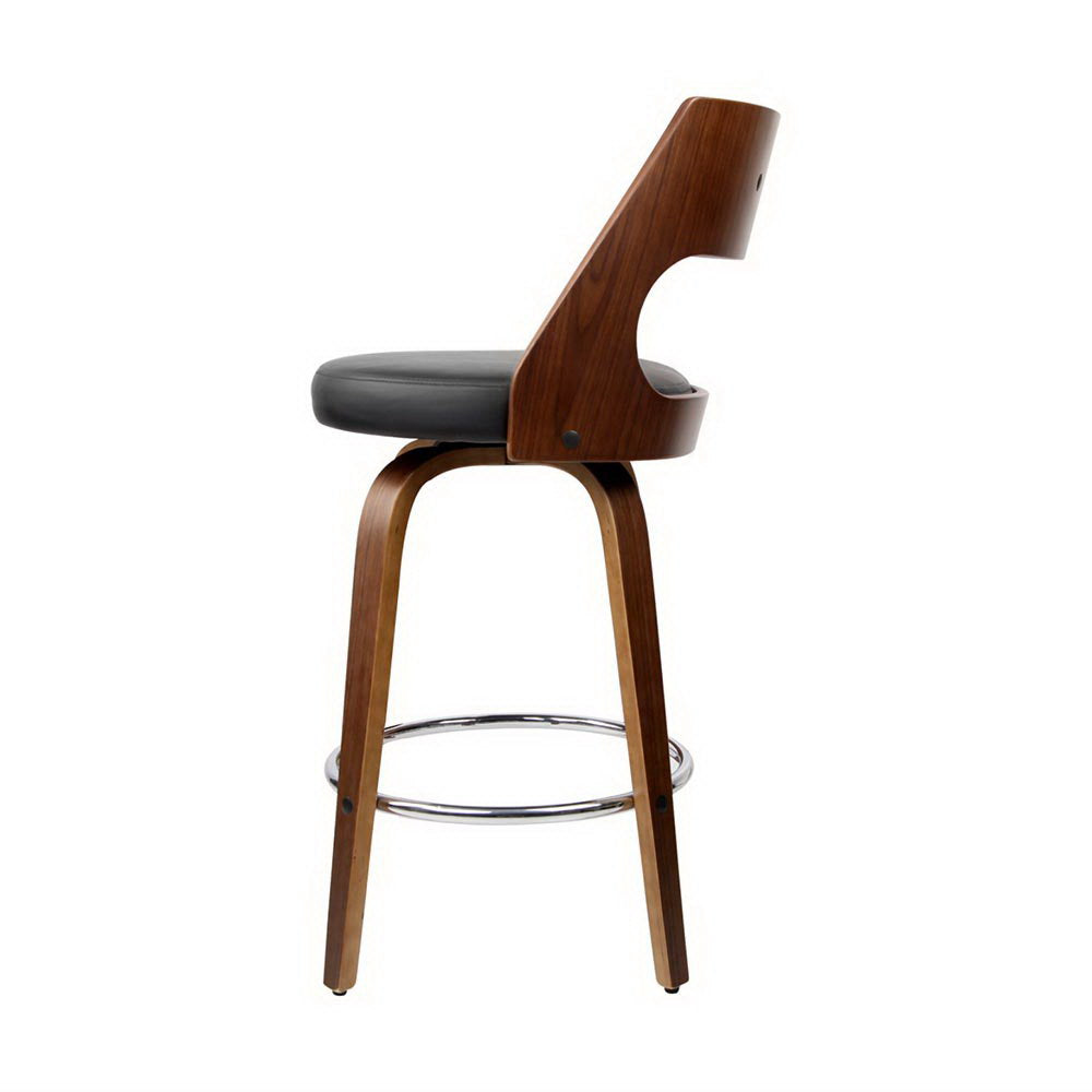 Artiss 4x Bar Stools Swivel Leather Chair 65cm 3