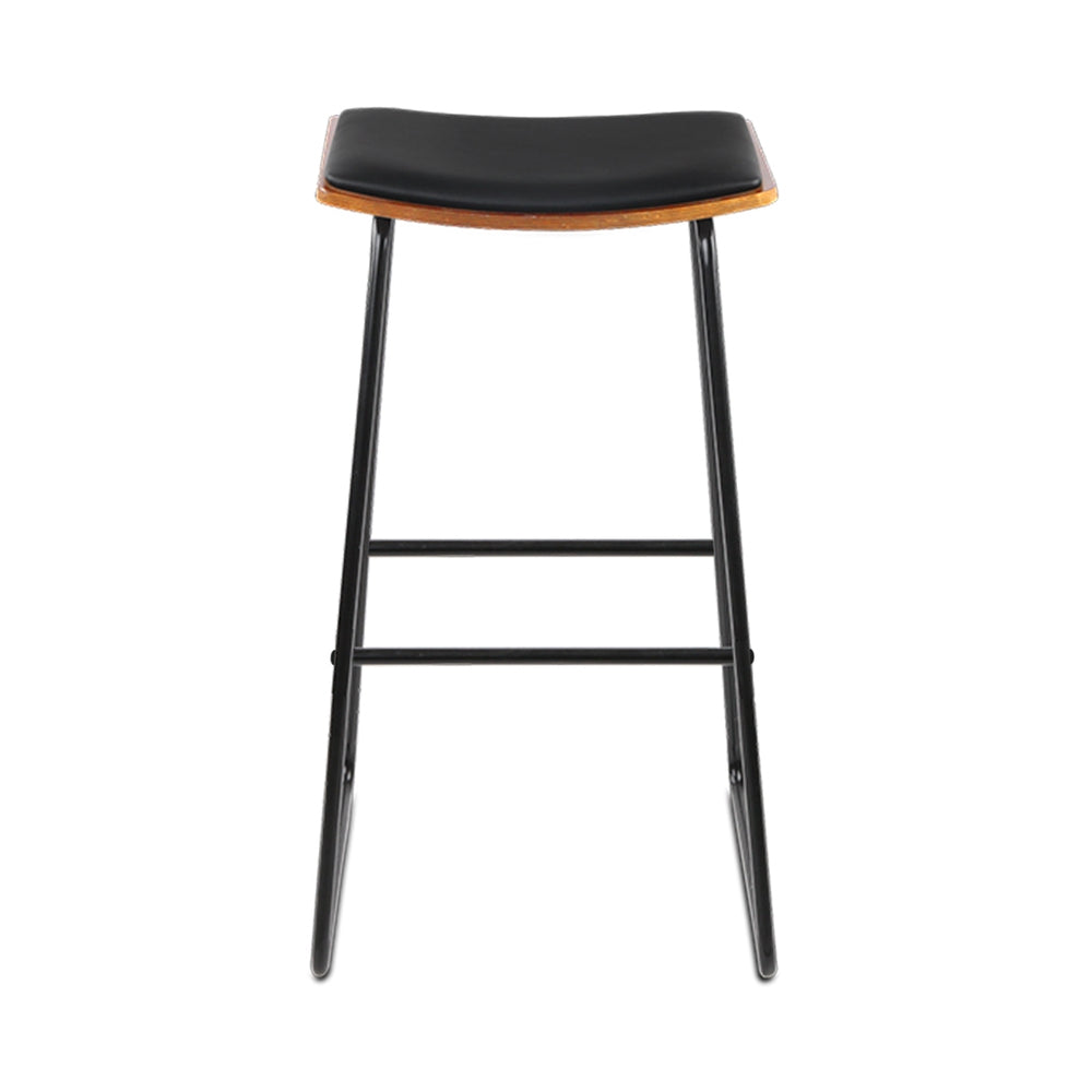 Artiss 4x Bar Stools Leather Padded Metal 3