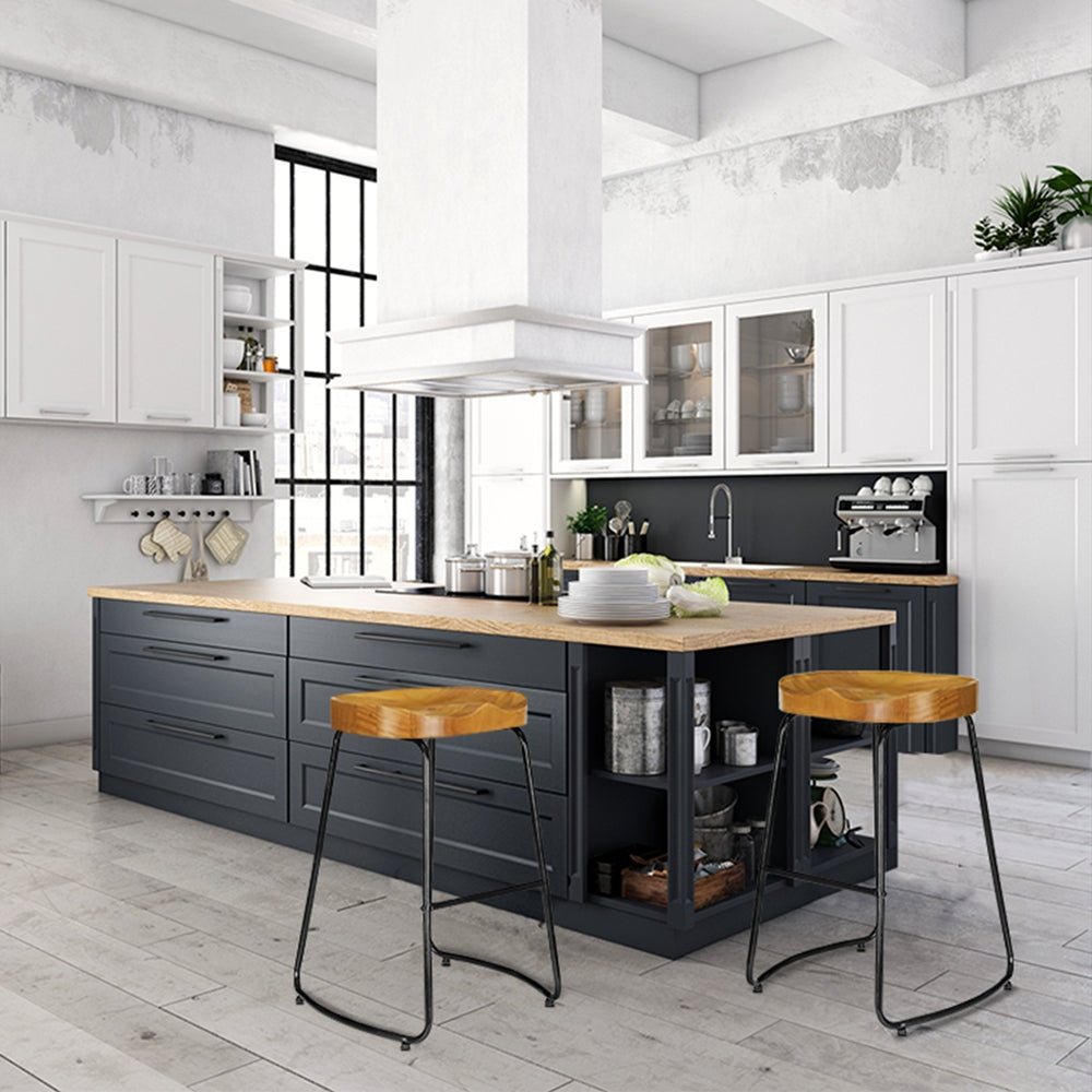 Artiss 4x Bar Stools Tractor Seat 65cm Wooden 4