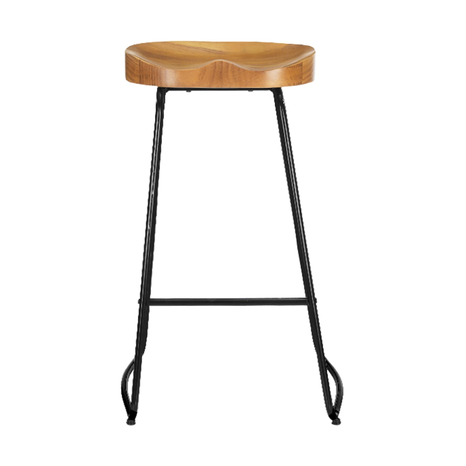 Artiss 4x Bar Stools Tractor Seat 75cm Wooden 3