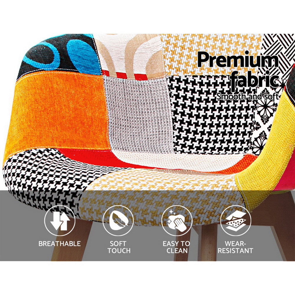 Artiss Dining Chairs Set of 4 Fabric Retro Replica DSW 3