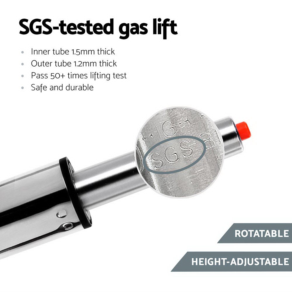 Artiss 4x Bar Stools Linen Padded Gas Lift 6