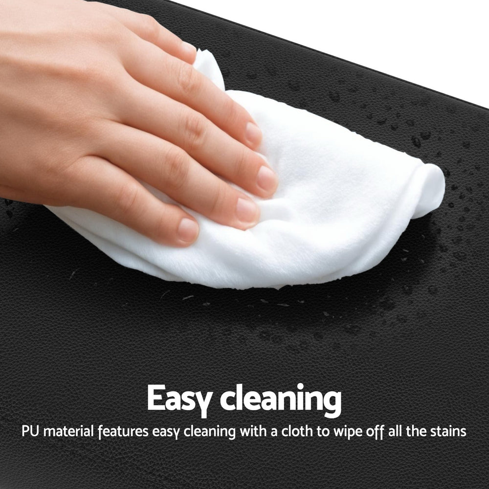 A Set of 4 Artiss Metal Bar Stools PU Seat Dining Counter Chairs 5