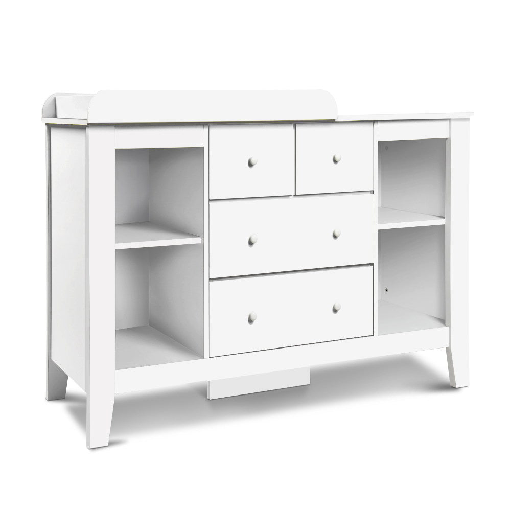 Keezi Baby Changing Table Diaper Station Drawers Chest Cabinet Nursery Furniture 3