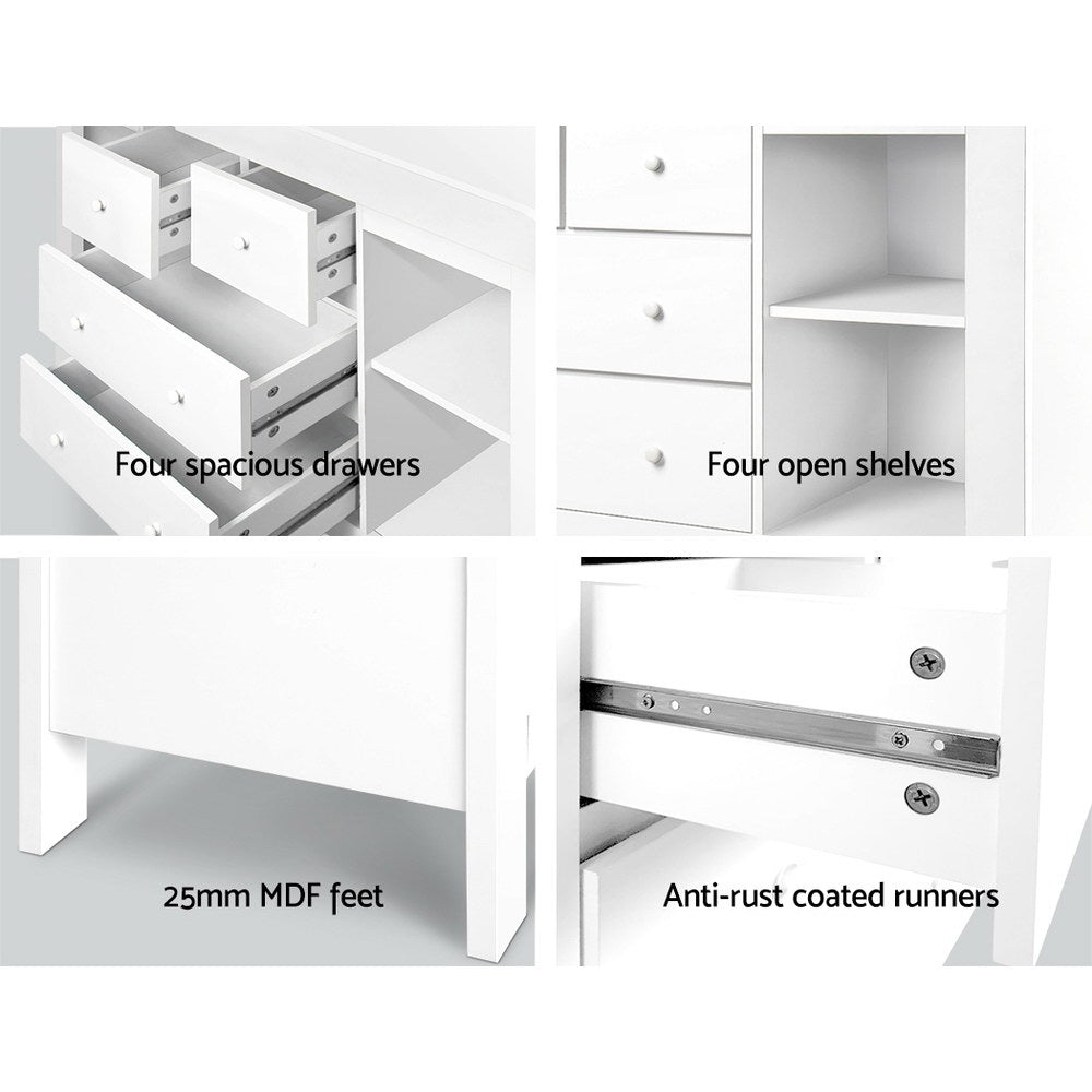 Keezi Baby Changing Table Diaper Station Drawers Chest Cabinet Nursery Furniture 7