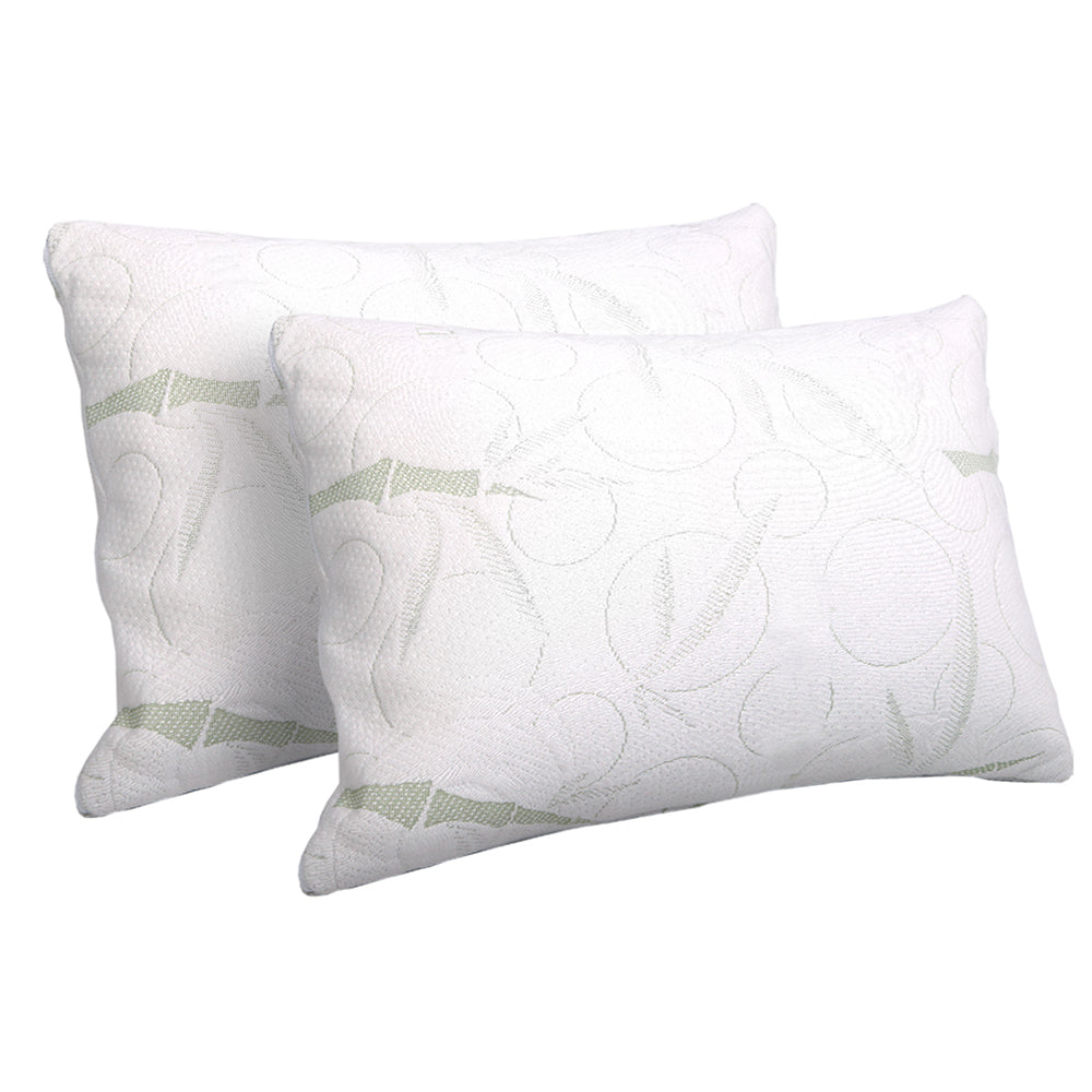Giselle Bedding Memory Foam Pillow Bamboo Twin Pack 8