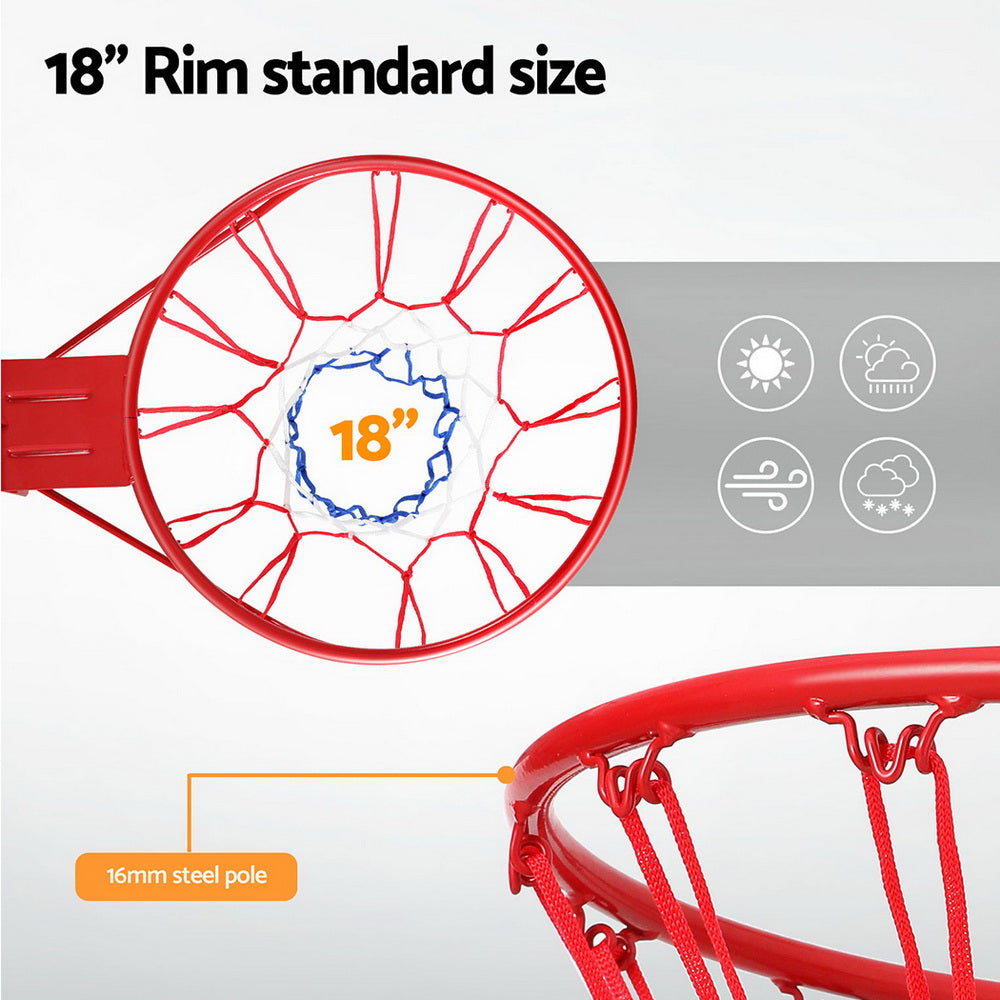 Everfit Basketball Ring Hoop Rim Goal Net 45CM 6
