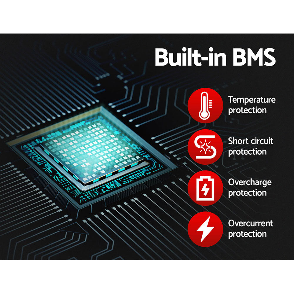 Giantz 12V 100Ah Lithium Battery LiFePO4 Deep Cycle Box Solar Caravan Camping 5