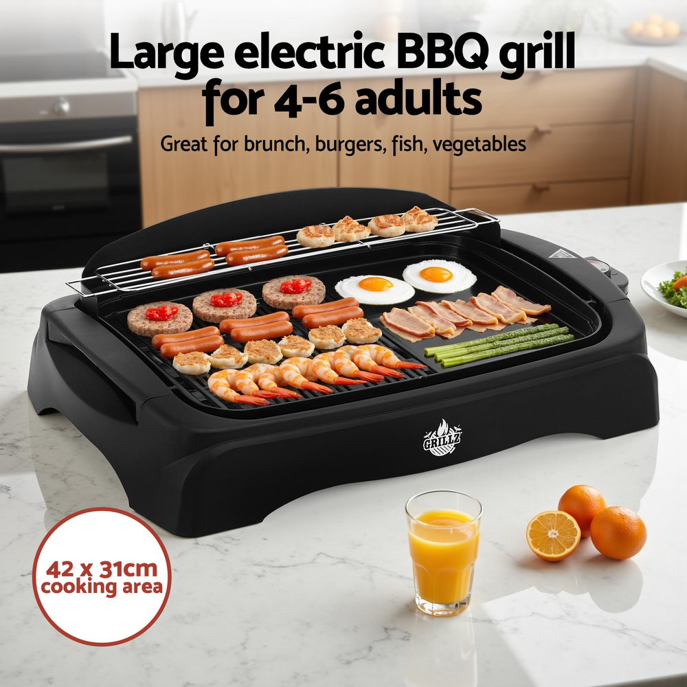 Grillz 1950W Electric BBQ Grill Non-stick Plate for Indoor Outdoor 8