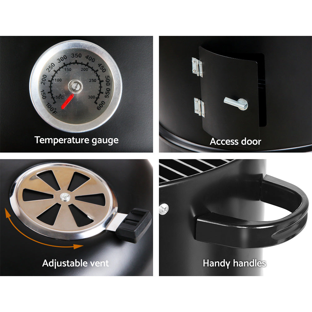 Grillz BBQ Grill 3-In-1 Charcoal Smoker 6