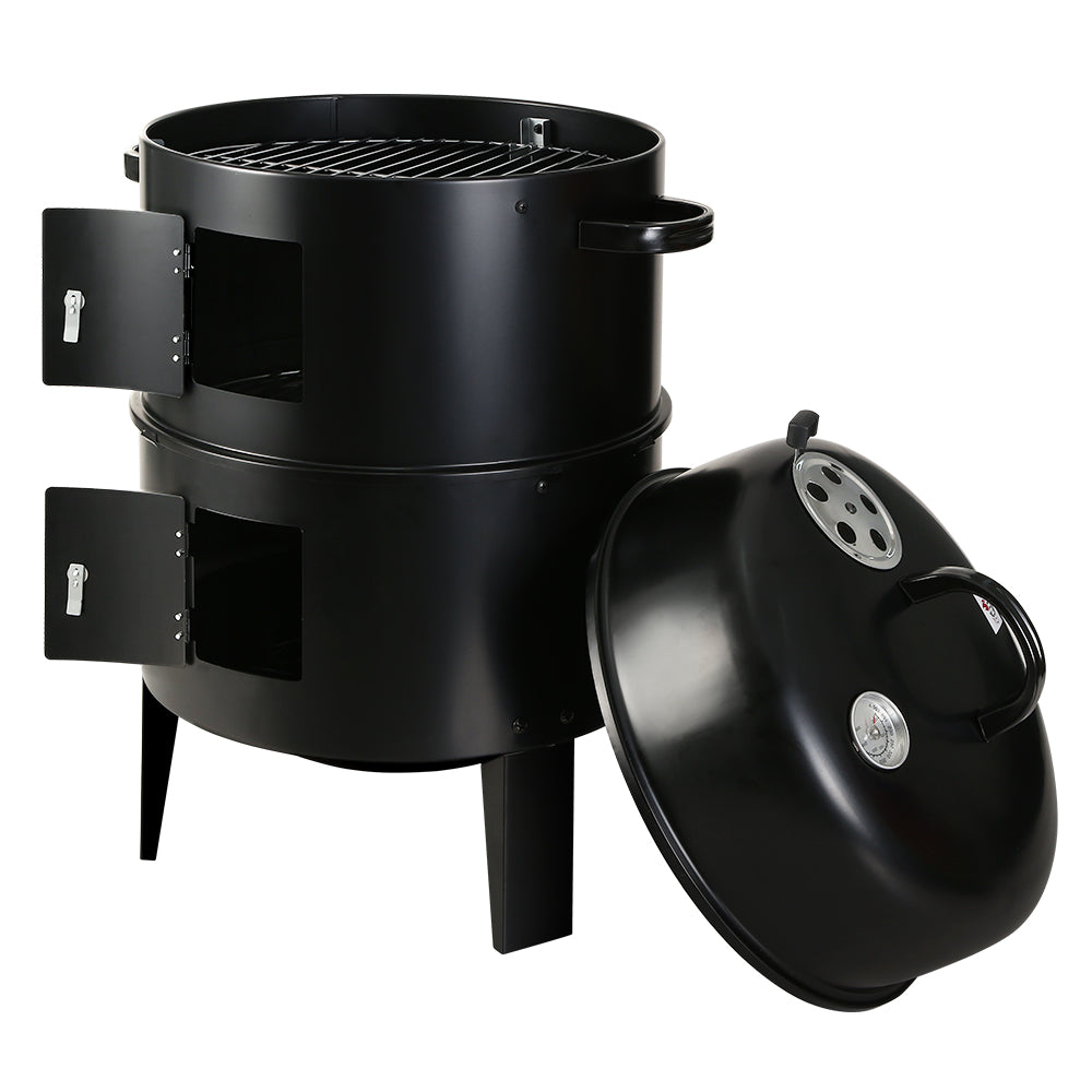 Grillz BBQ Grill 3-In-1 Charcoal Smoker 8