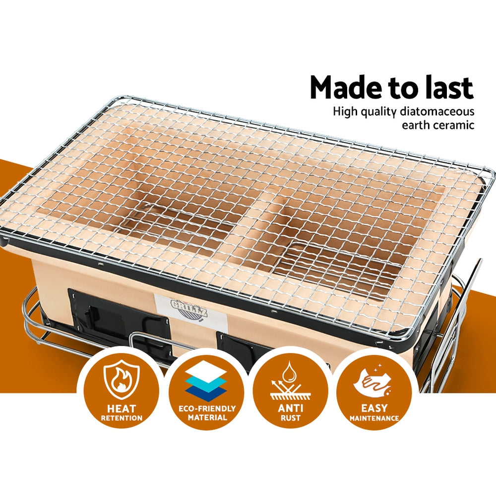 Grillz BBQ Grill Tabletop Charcoal Smoker 3