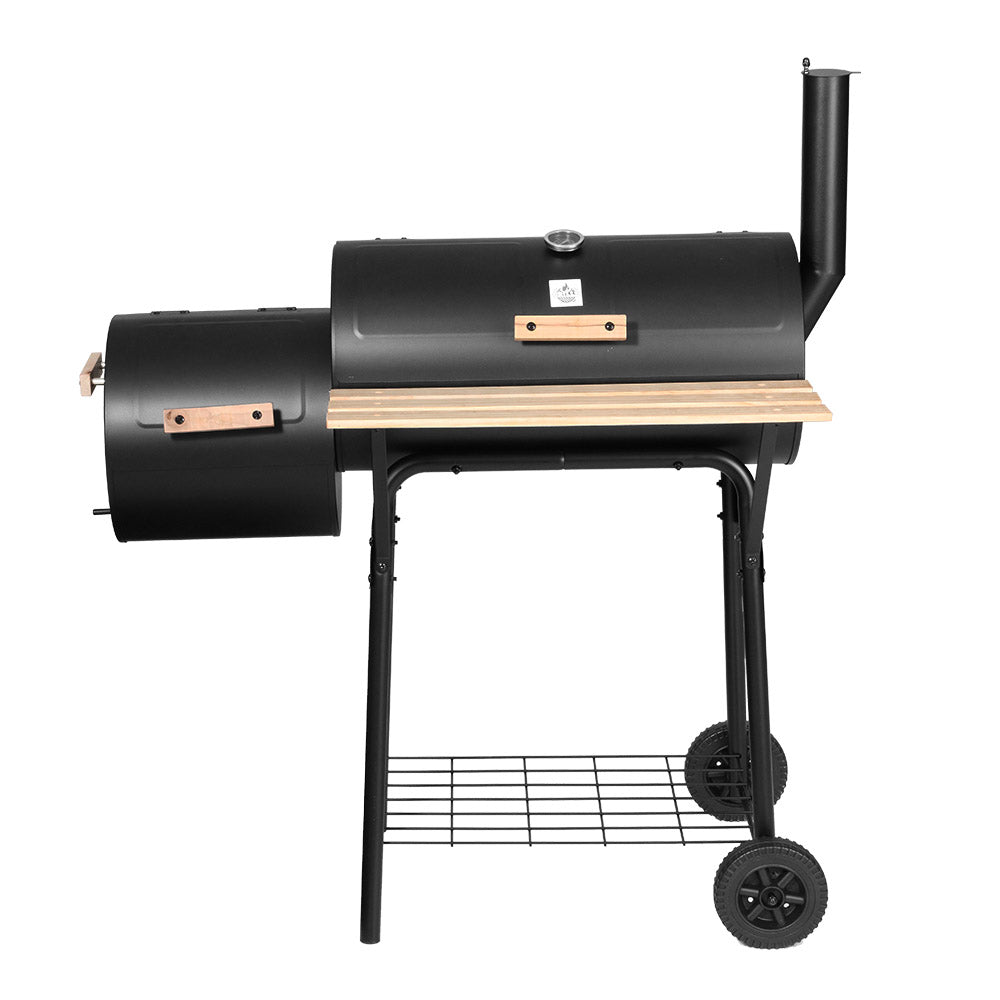 Grillz BBQ Grill 2-In-1 Offset Charcoal Smoker 3