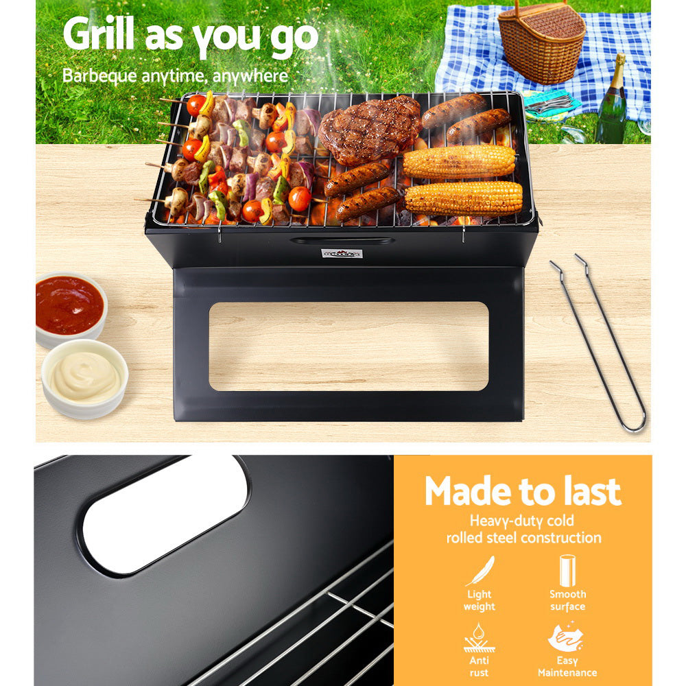 Grillz BBQ Grill Charcoal Smoker Foldable 4