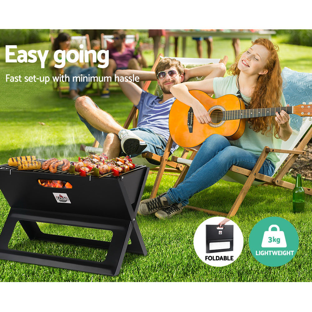 Grillz BBQ Grill Charcoal Smoker Foldable 5