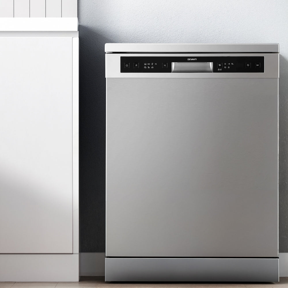 Devanti 60cm 14 Place Settings Freestanding Dishwasher Silver 7