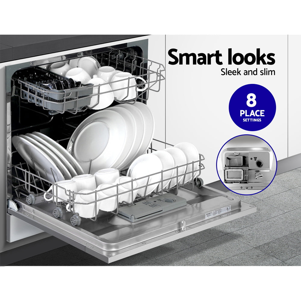 Devanti 8 Place Settings Benchtop Dishwasher Sliver 5
