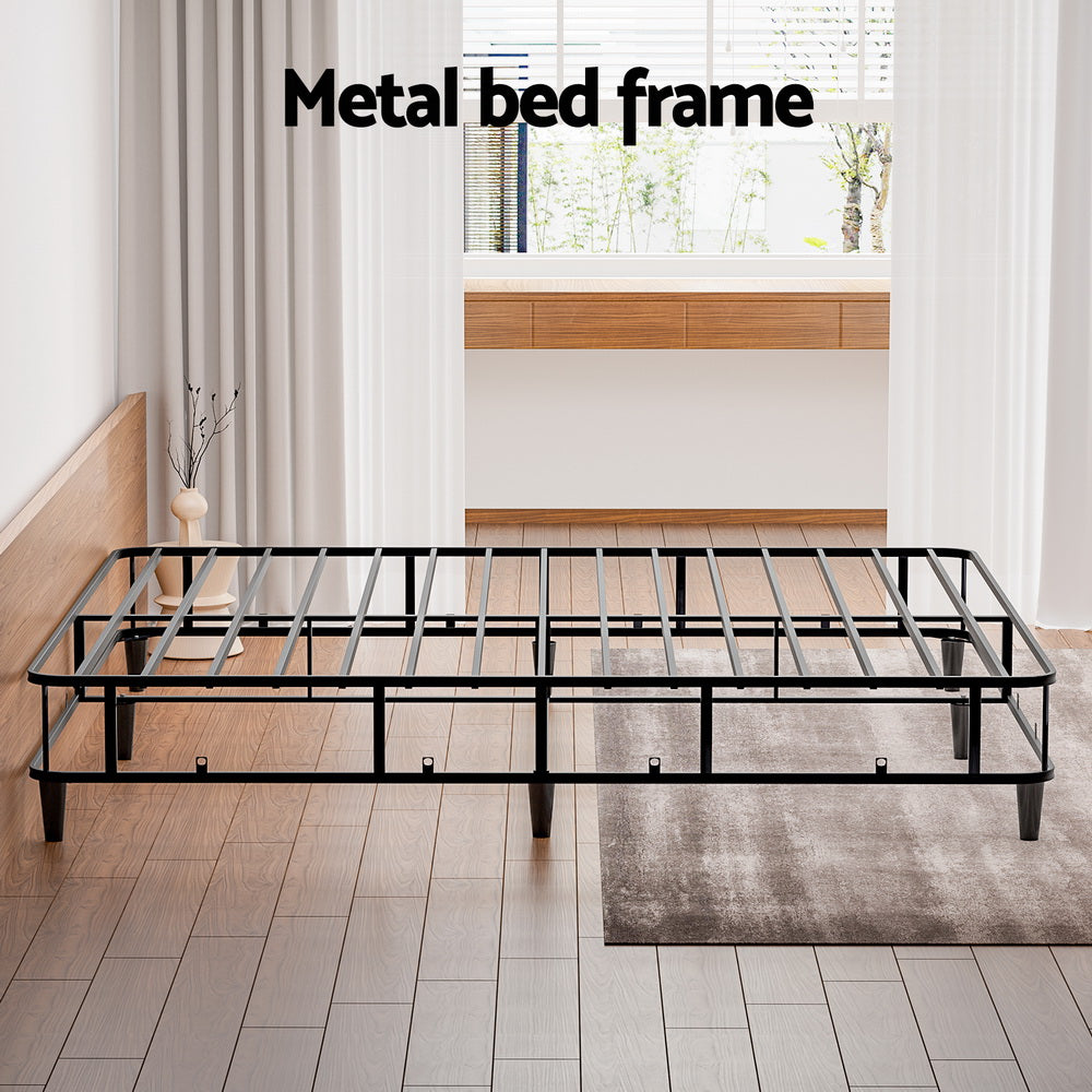Artiss Bed Frame King Size Metal Grey MASON 5