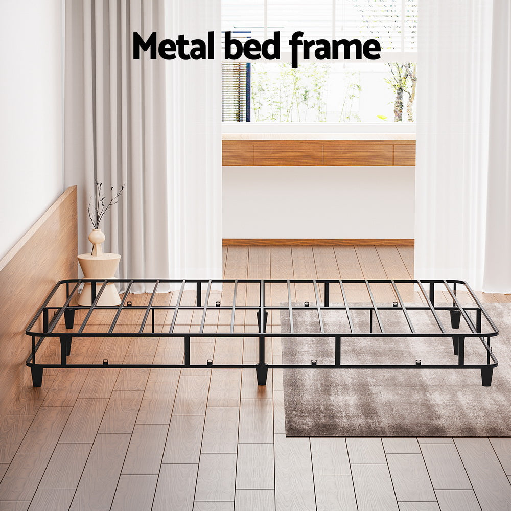 Artiss Bed Frame Queen Size Metal Grey MASON 5