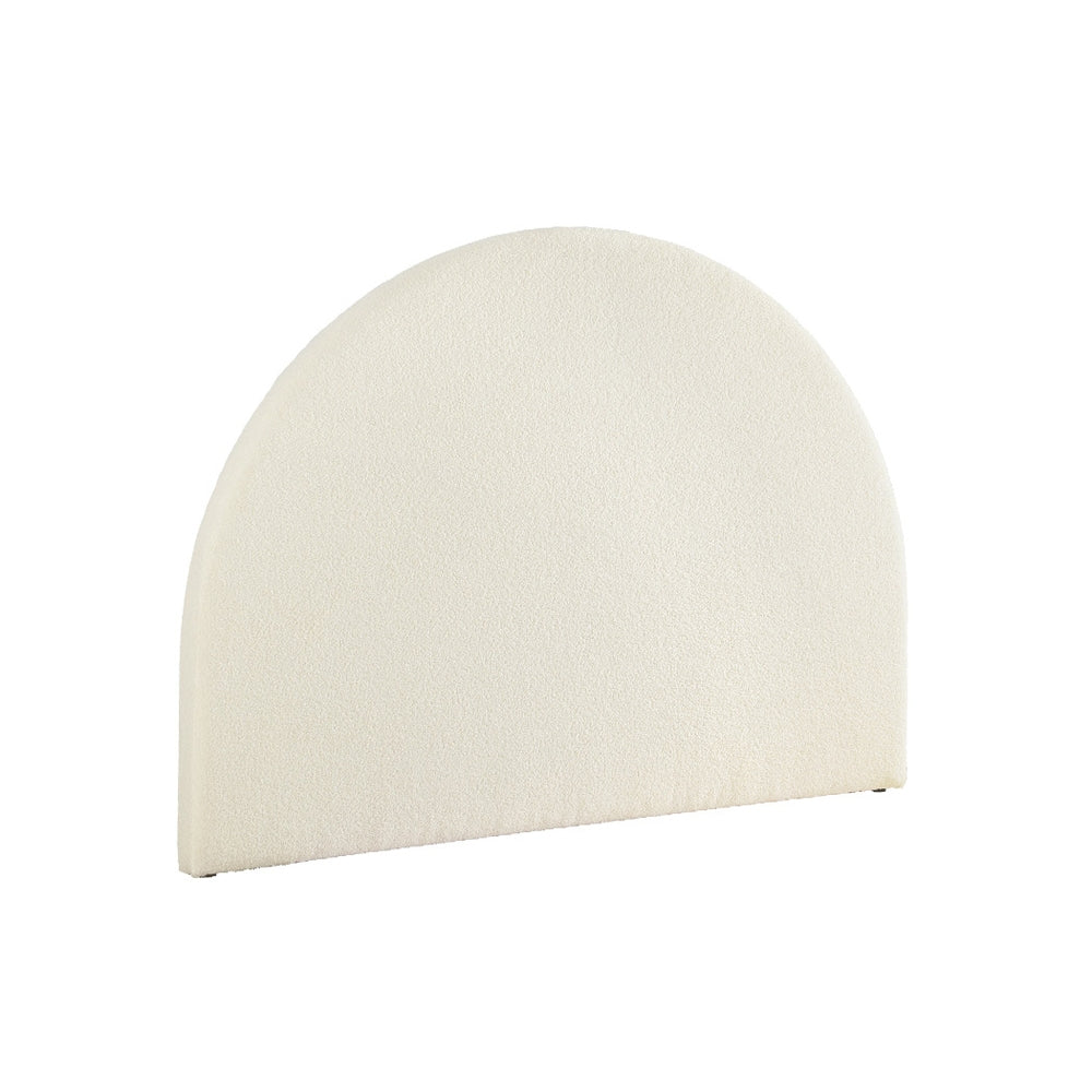 Artiss Bed Head Headboard Bed Frame Double Boucle - GREI White 7