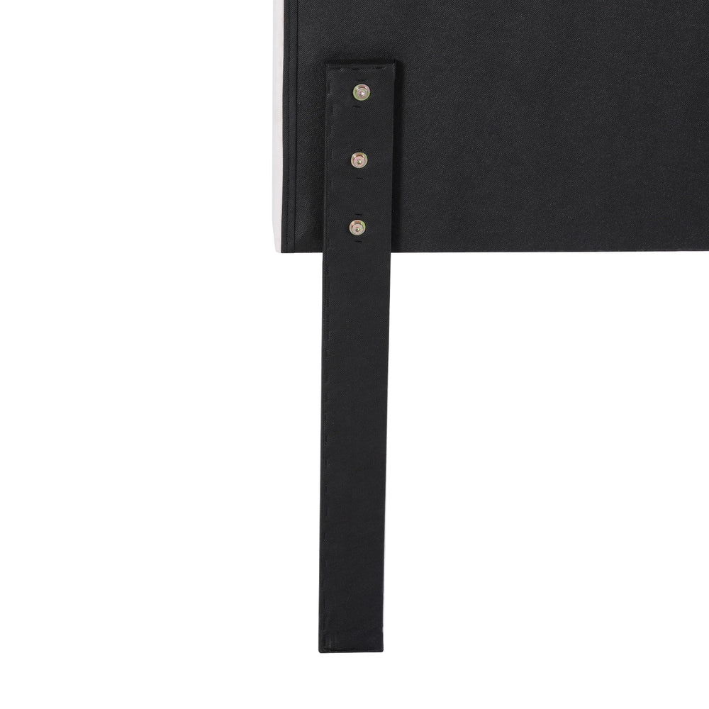 Artiss Bed Frame Bed Head Headboard Queen Velvet IRIS Beige 4