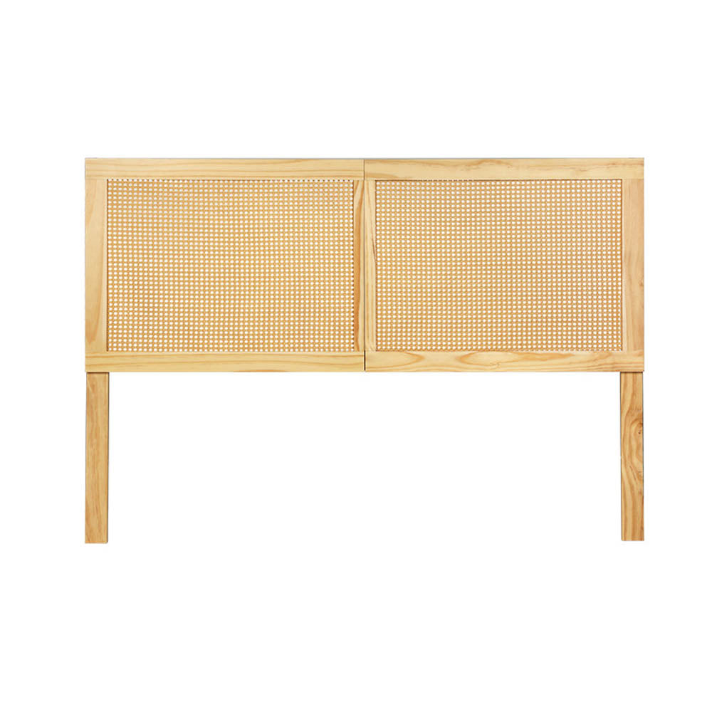 Artiss Bed Head Headboard Double Rattan - RIBO Pine 3
