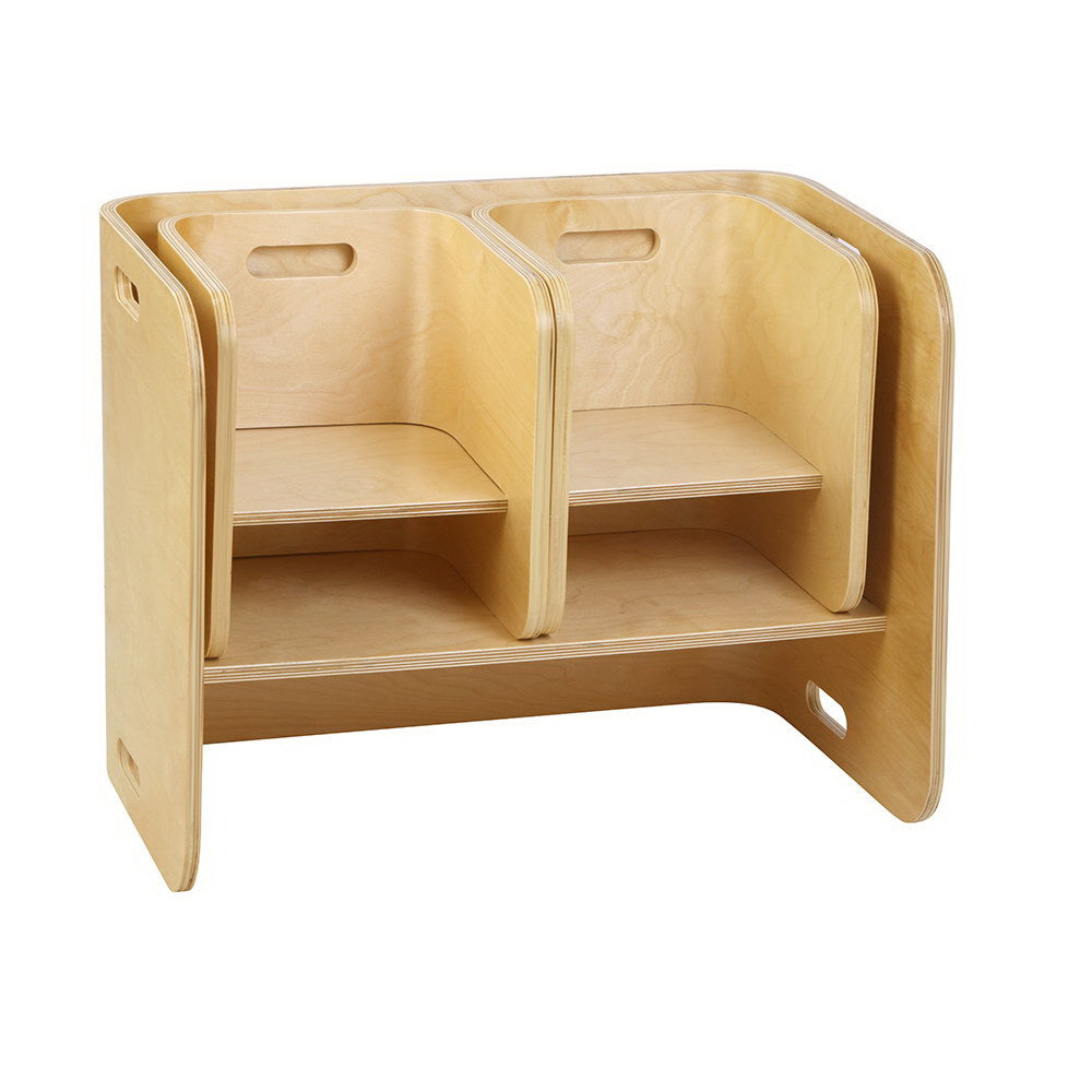 Keezi 3PCS Kids Table and Chairs Set Multifunctional Storage Desk 3