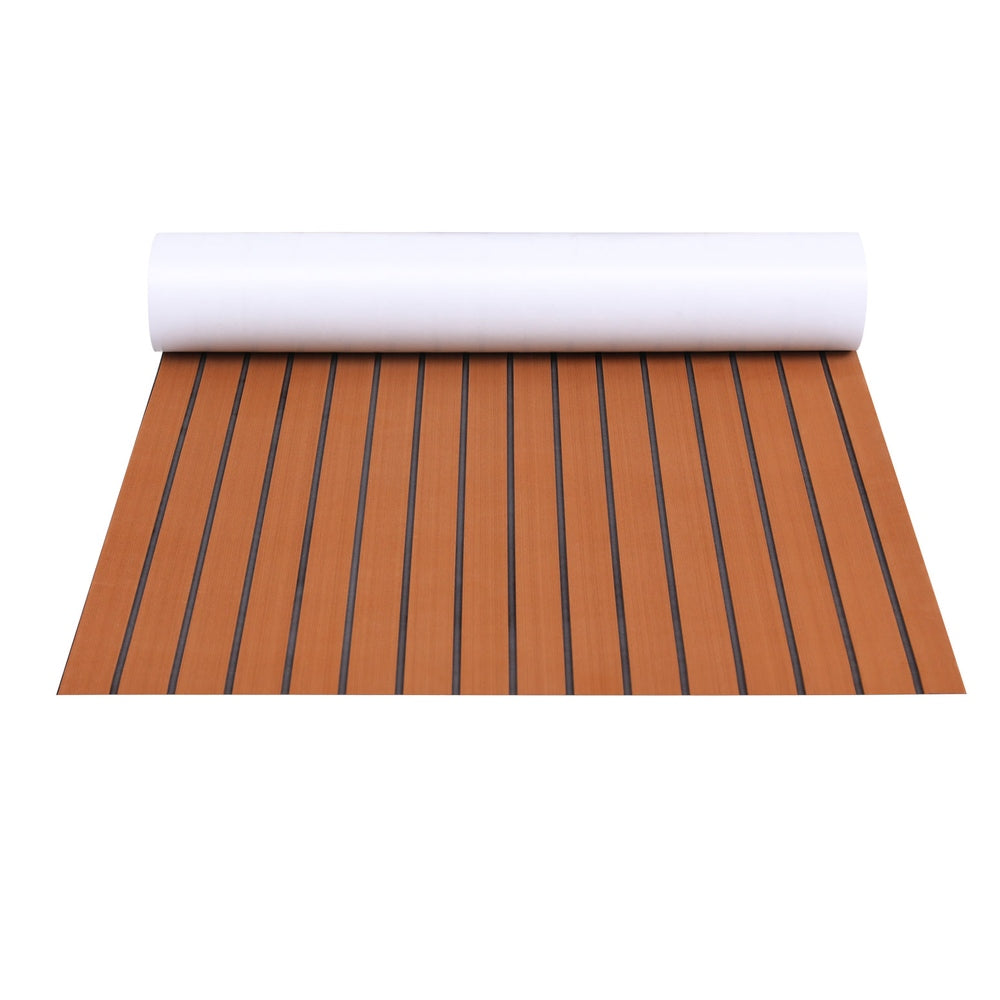 Seamanship EVA Foam Boat Flooring Mat Decking Sheet 240x90x0.6cm Dark Brown 3