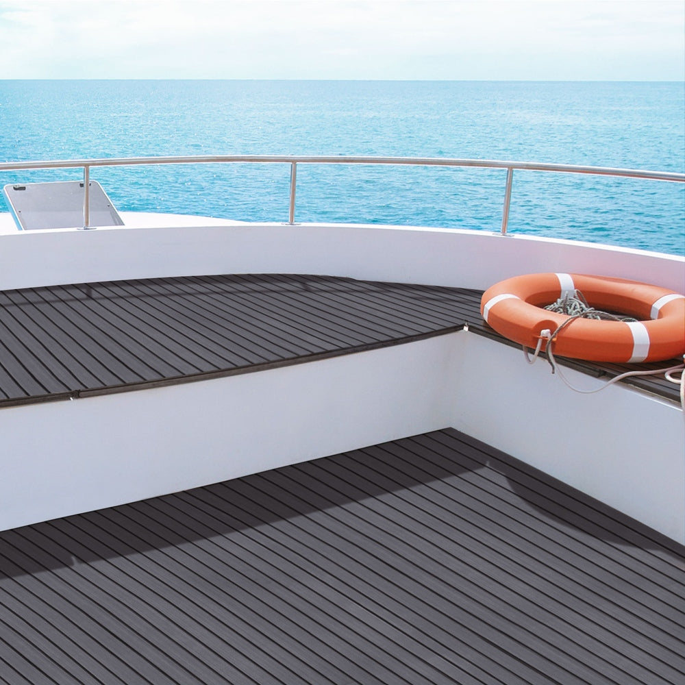 Seamanship EVA Foam Boat Flooring Mat Decking Sheet 240x90x0.6cm Dark Grey Decor 7