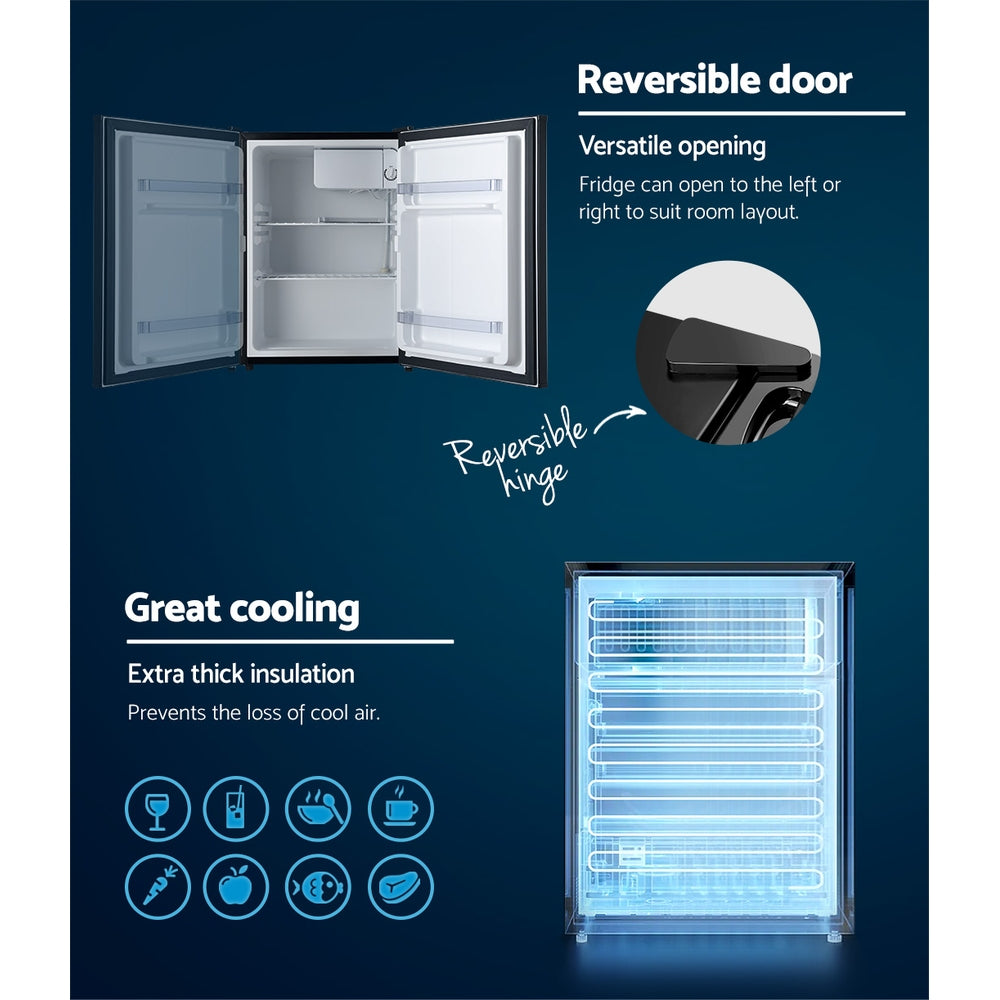 Devanti 70L Bar Fridge Black 6