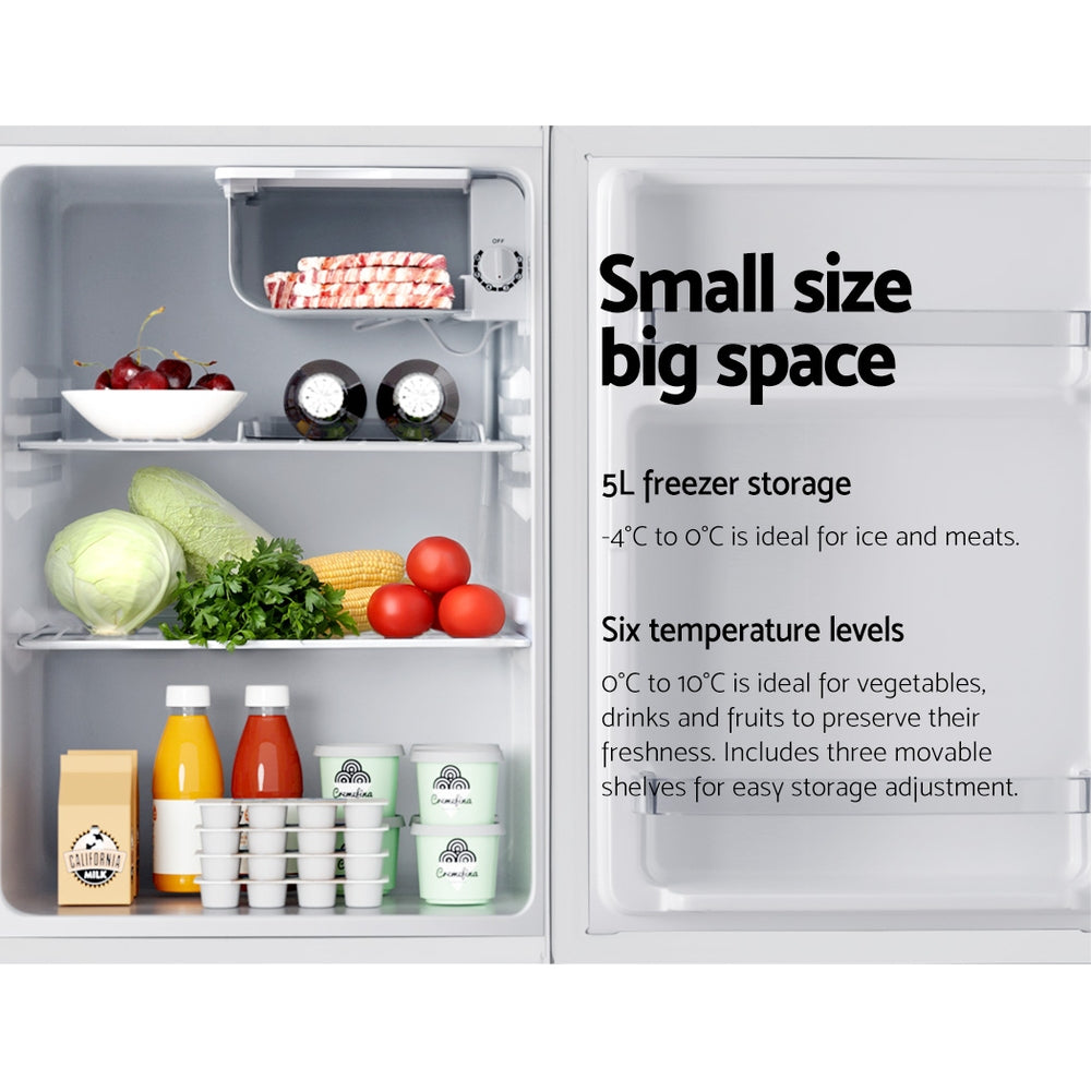 Devanti 70L Portable Mini Bar Fridge - White 5