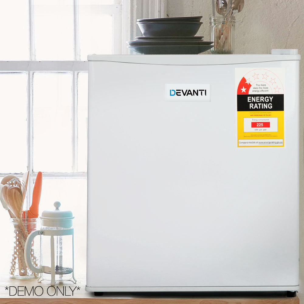 Devanti 70L Portable Mini Bar Fridge - White 7