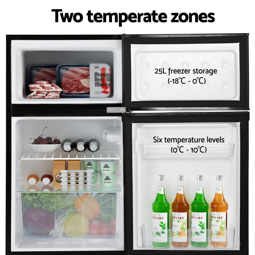 Devanti 80L Bar Fridge Mini Freezer Refrigerator Black 3