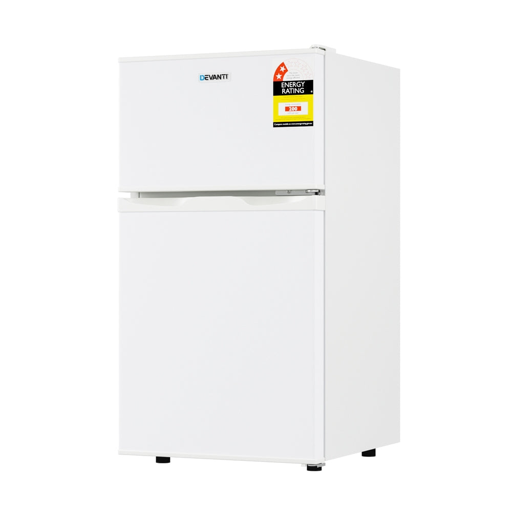Devanti 80L Bar Fridge Mini Freezer Refrigerator White 7