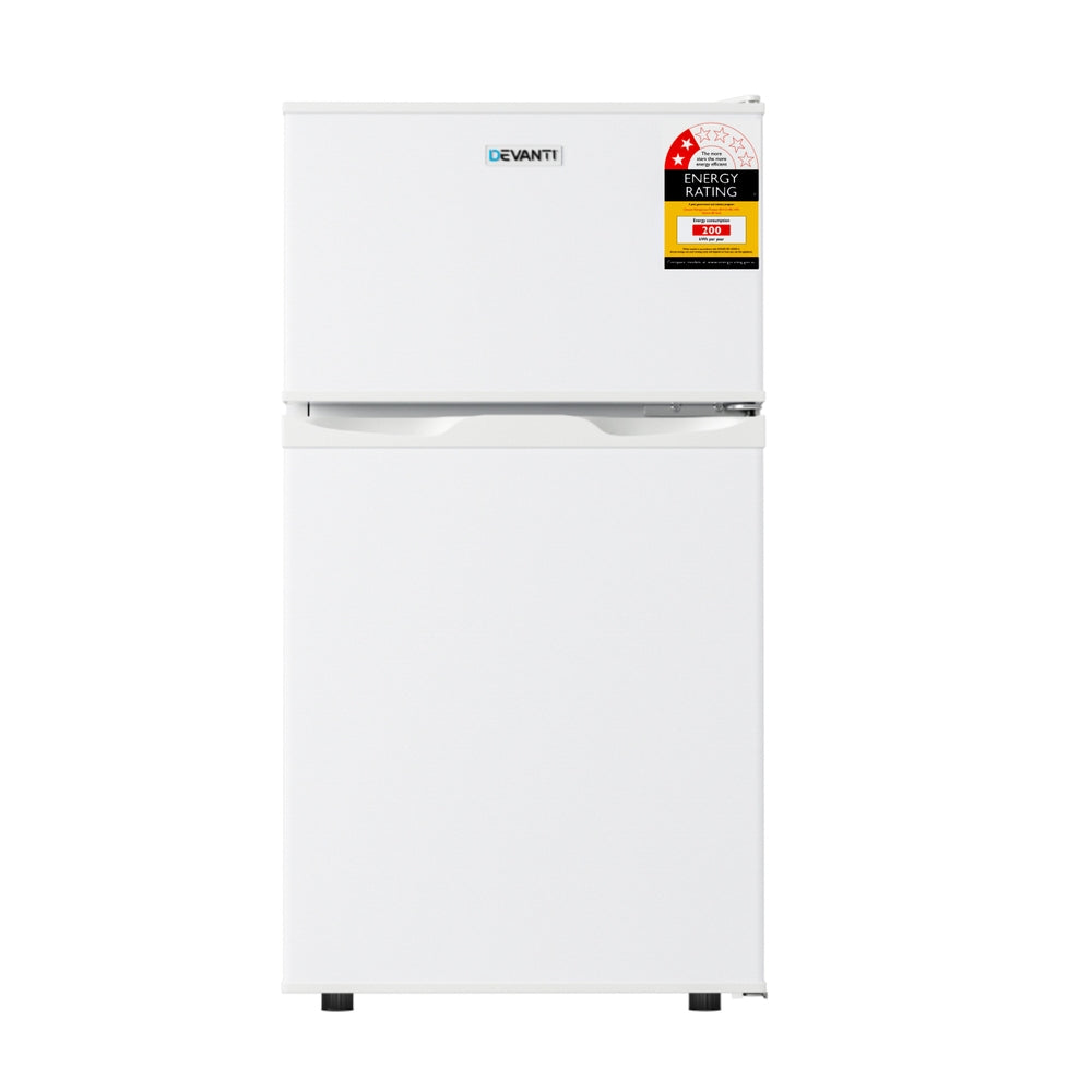 Devanti 80L Bar Fridge Mini Freezer Refrigerator White 3