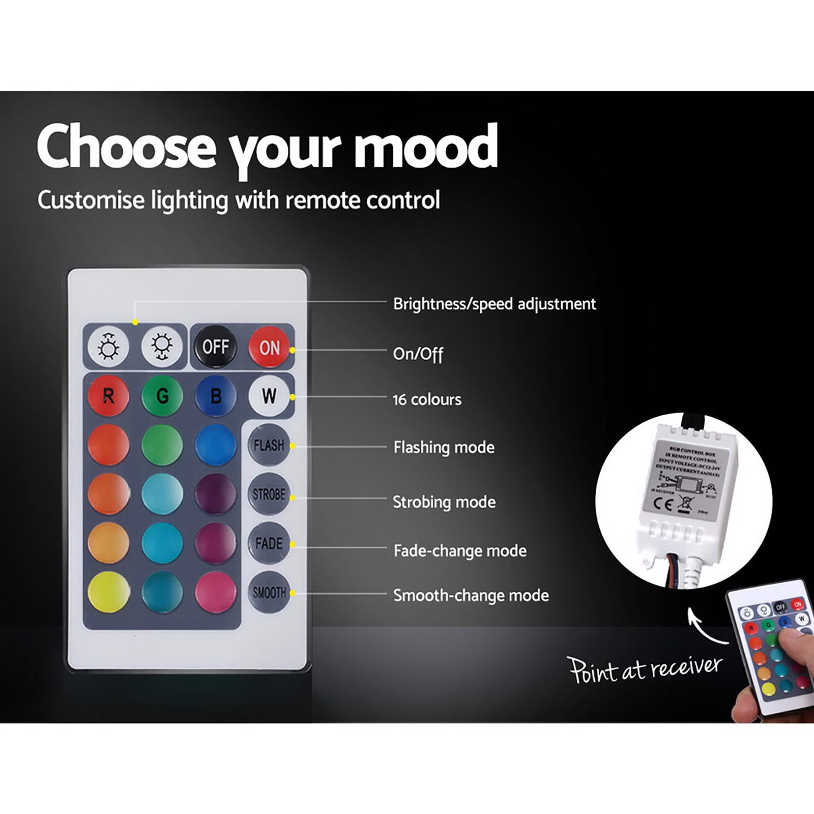 Artiss Bed Frame Queen Size LED Gas Lift White COLE 6