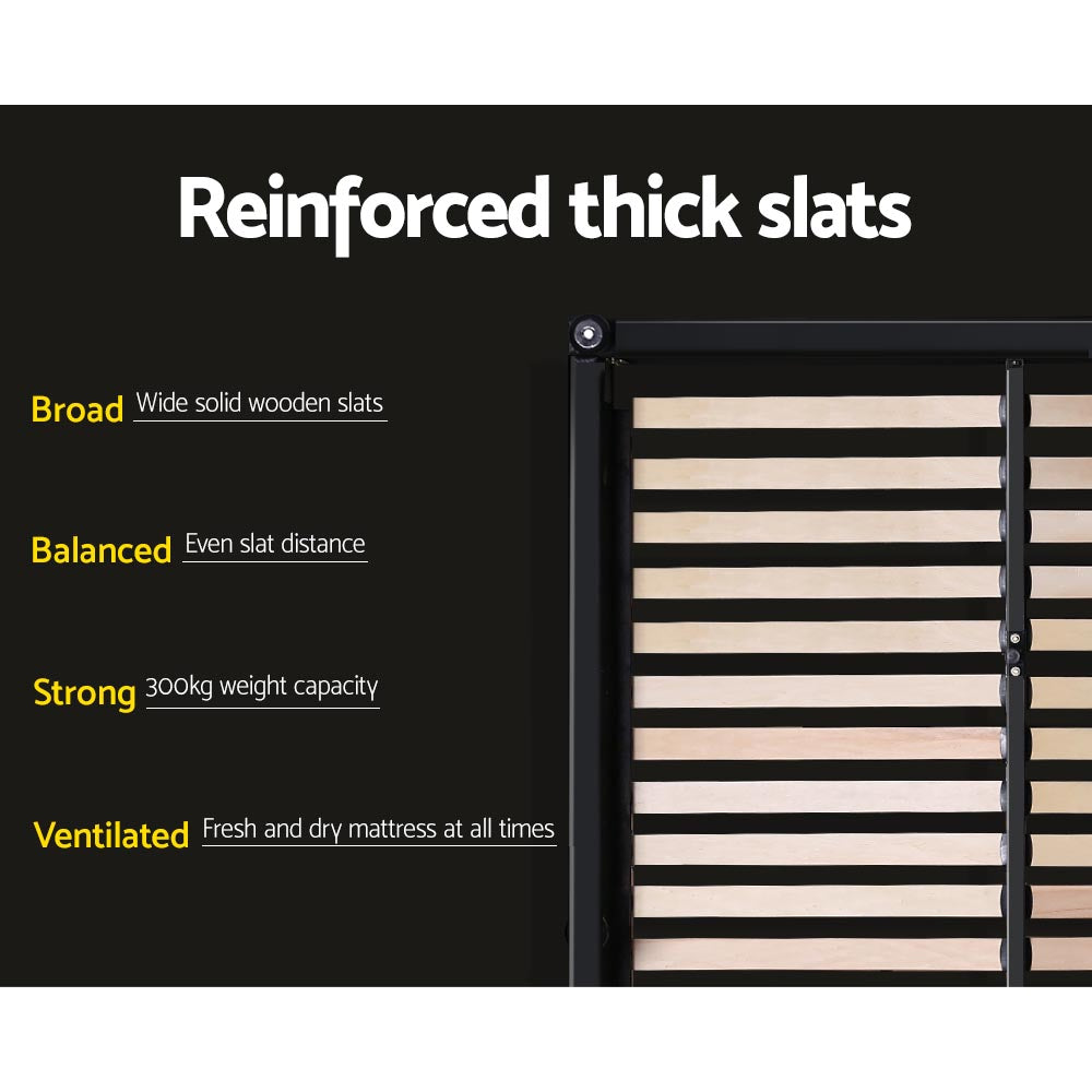 Artiss Bed Frame King Size Gas Lift Grey ISSA 5