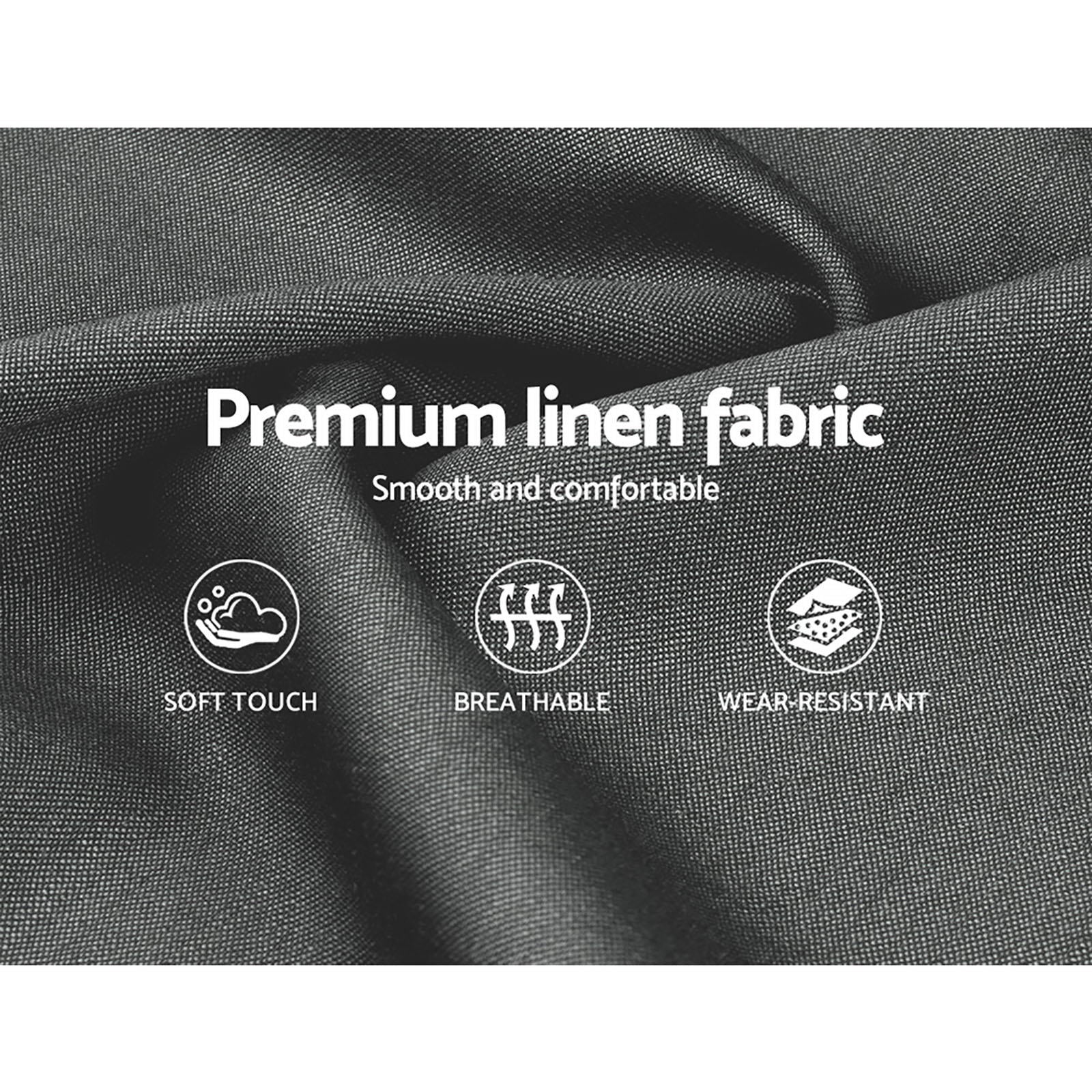 Artiss Bed Frame Queen Size Gas Lift Grey ISSA 6